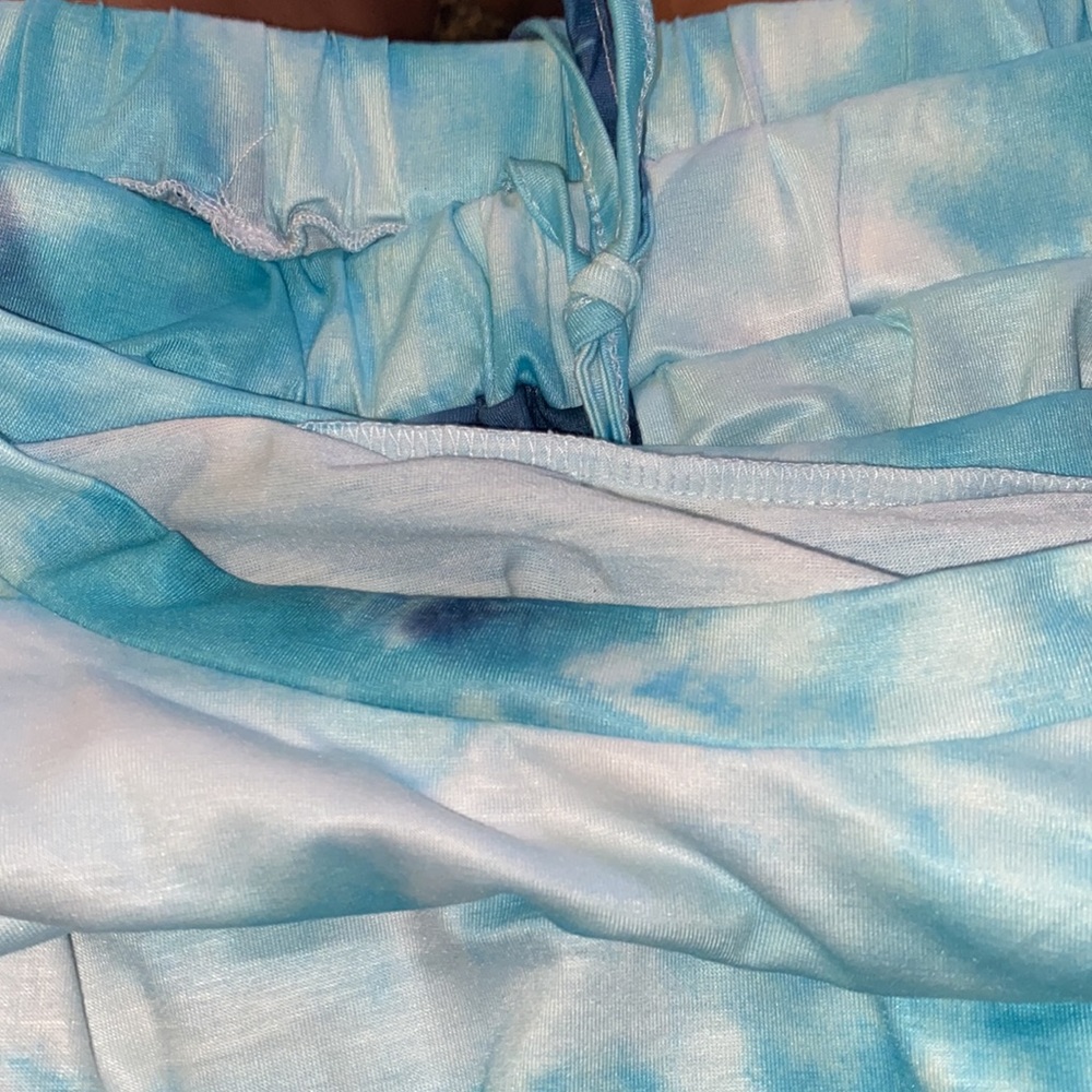 New Inventory 🔥Plus Tie Dye Wash Tee & Ruffles Shorts PJ Set🔥 - Picture 5 of 5